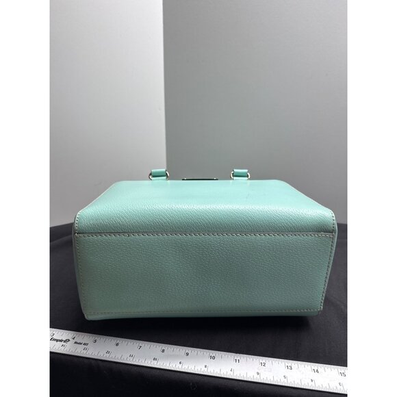 Kate Spade NY Wellesley Alessa Leather Satchel Hand Bag Mint Green - Picture 7 of 13